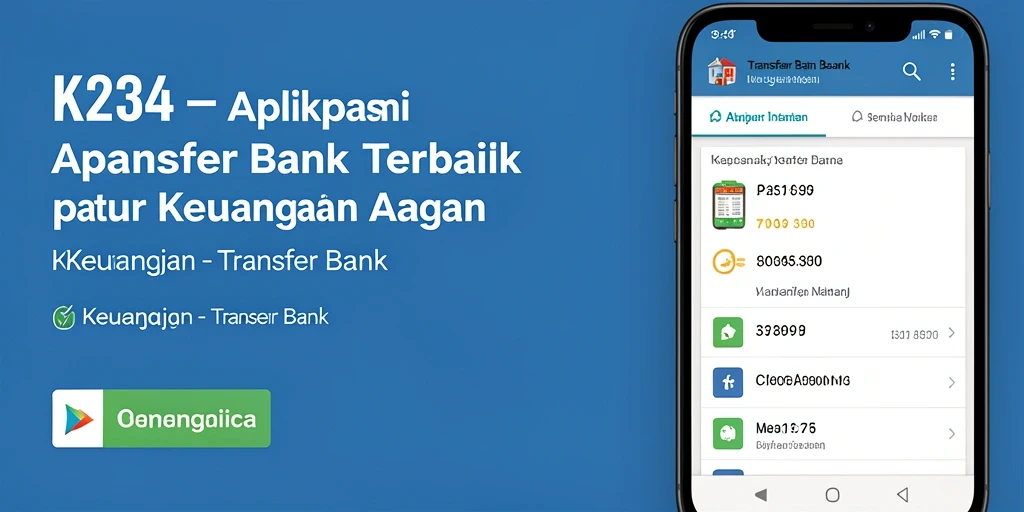 Antarmuka pengguna K234 yang intuitif untuk memudahkan transfer bank.