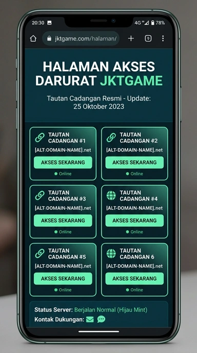 Tampilan link alternatif jktgame